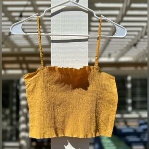 LA Hearts PacSun Women’s Yellow/Gold Cropped Tank Top